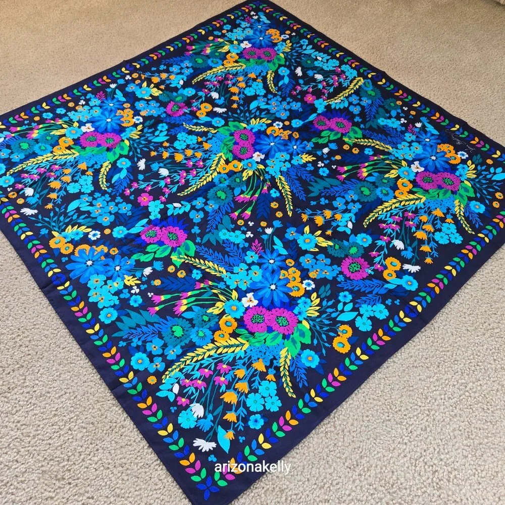 Vera Bradley Silk Scarf Square Floral Flowers